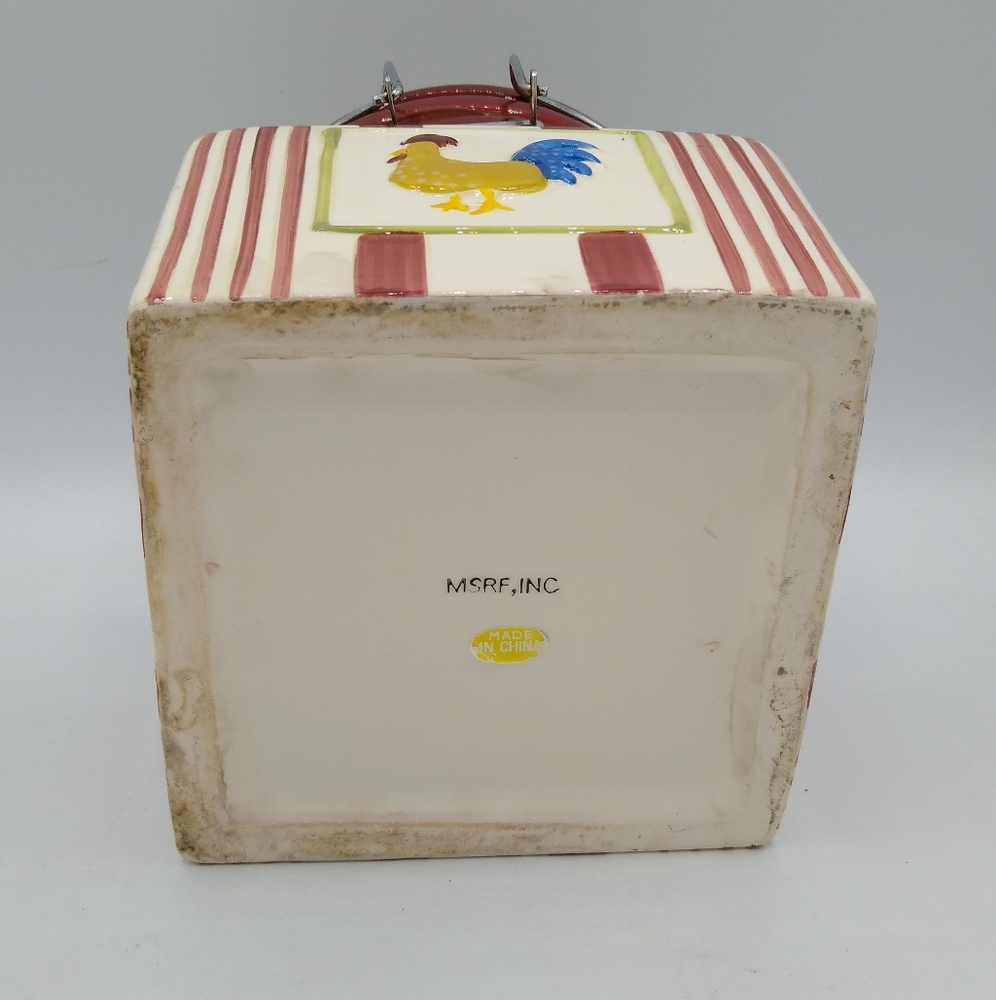 MSRF Inc Rooster Chicken Country Kitchen Ceramic Canister Vintage - Picture 6 of 12